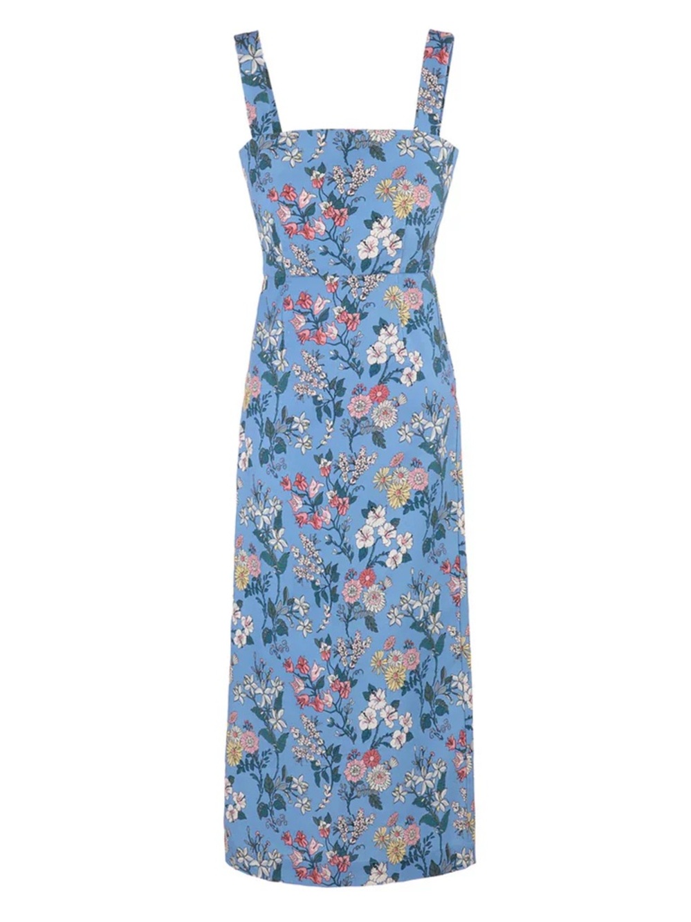 Coco Shop Blue Floral Midi Dress